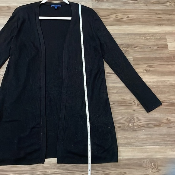 RSVP by Talbots long open cardigan Lightweight Black Slight shimmer Size M - Picture 7 of 12